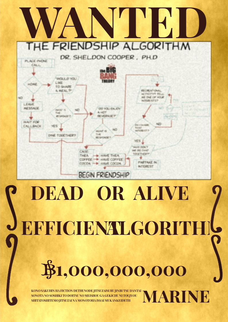 Tasa de cambio actual: $1.00 MXN = $2,000,000 Bellies Poster de recompensa ofreciendo mil millones de bellis por un algoritmo eficiente